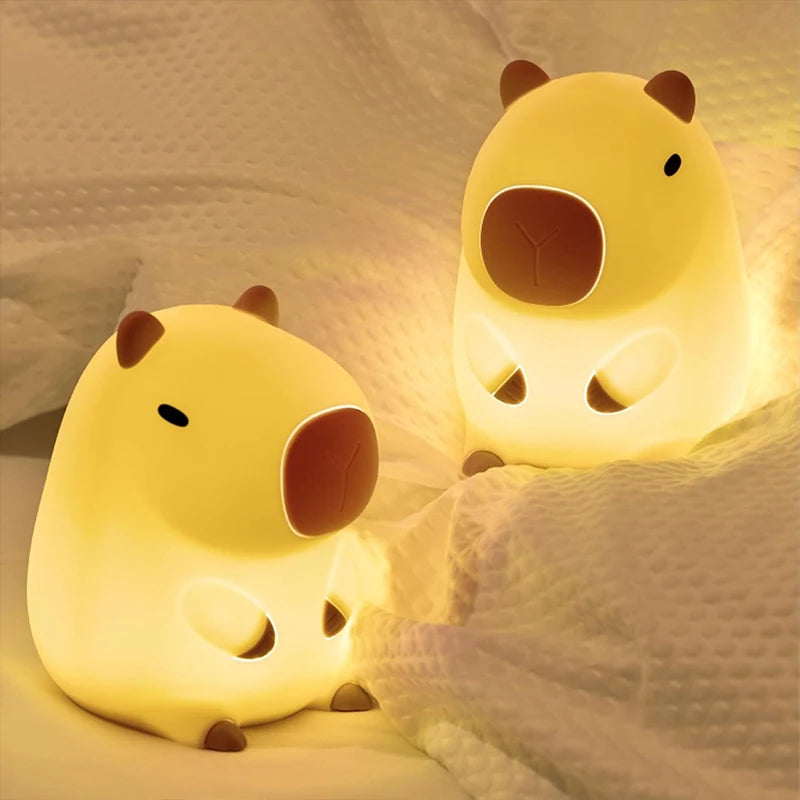Cute Capybara Silicone Rechargeable Night Light Gift