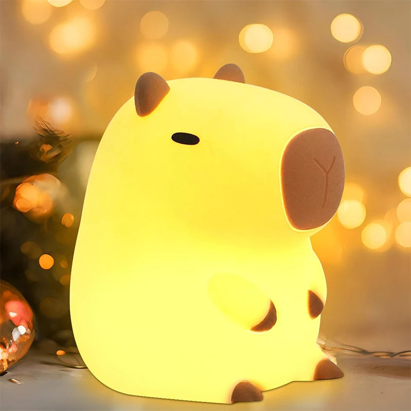 Cute Capybara Silicone Rechargeable Night Light Gift